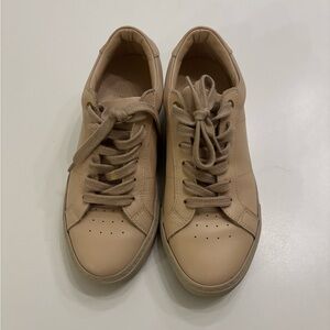 Greats Cream Leather Sneakers